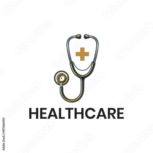 A Flat Minimalist Healthcare Agency, Hospital, or Pharmaceutical Company Logo Highlighting Medical Support, Pharmaceutical Care, Health Innovation, Professional Editable Vector File