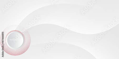 An abstract background designed to look modern and simple, with the main elements being circles and overlapping circle lines, in grey and red to emphasize the sense of movement and balance.
