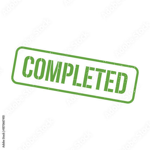 Completed Stamp, Completed Grunge Square Sign