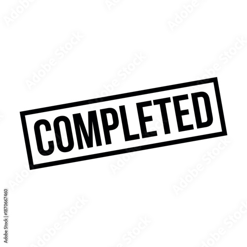 Completed Stamp, Completed Grunge Square Sign