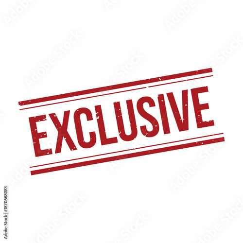 Photos Exclusive Stamp, Exclusive Grunge Square Sign