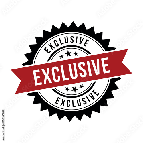 Bild auf Leinwand Exclusive Stamp, Exclusive Grunge Round Sign