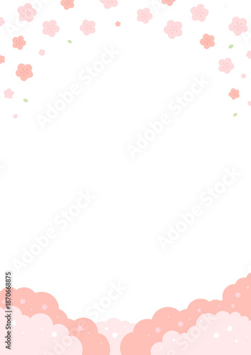 入学式や卒業式に使える春の桜背景イラスト