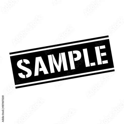 Sample Stamp, Sample Grunge Square Sign