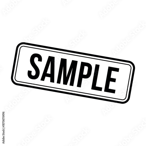 Sample Stamp, Sample Grunge Square Sign