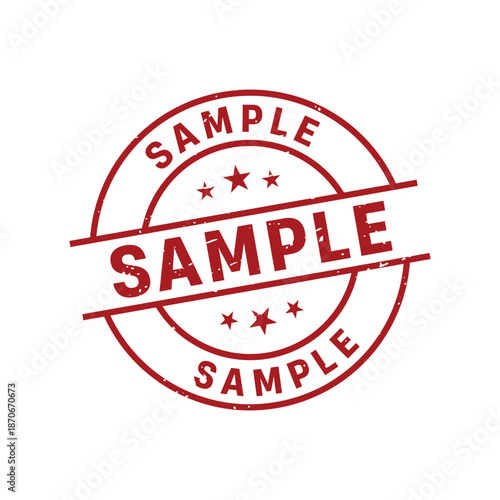 Sample Stamp, Sample Grunge Round Sign