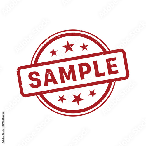 Sample Stamp, Sample Grunge Round Sign