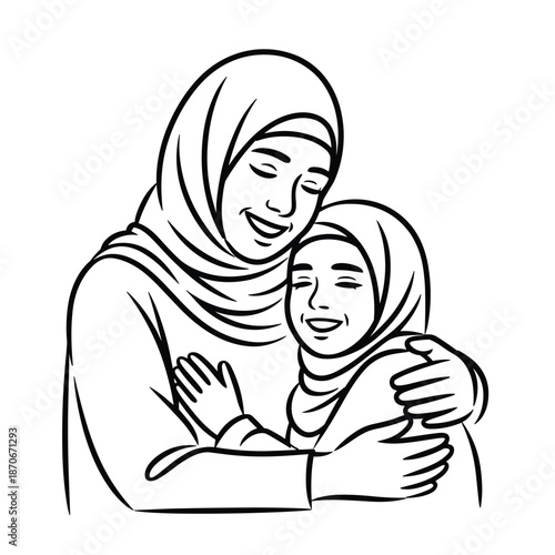The Warm Embrace: A tender moment captured between a mother and her daughter, radiating love and affection through gentle hugs and shared smiles.