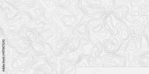 Classic cartography style topographic map with continuous contour lines.
Black and white seamless terrain texture on transparent base.