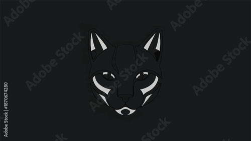 Silhouette of a majestic black panther head against a dark background.