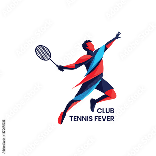 Editable Vector Tennis Logo Design with Flat Minimalist Style, Including Racket, Ball, and Court Illustrations, Suitable for Professional Athletes, Teams, and Championships