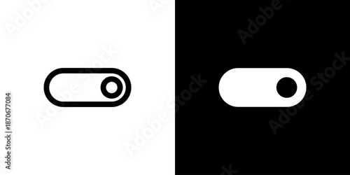 Switch icon concept with flat Black White Background. Vector illustration.