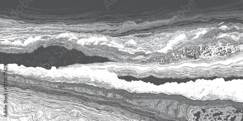 Abstract grunge sandstone strata pattern background texture. vintage geological rock fractures natural earth strata vector background.