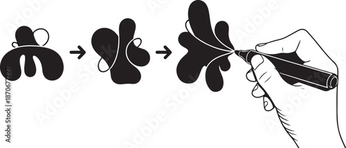 Hand drawing a flower with an electric pencil