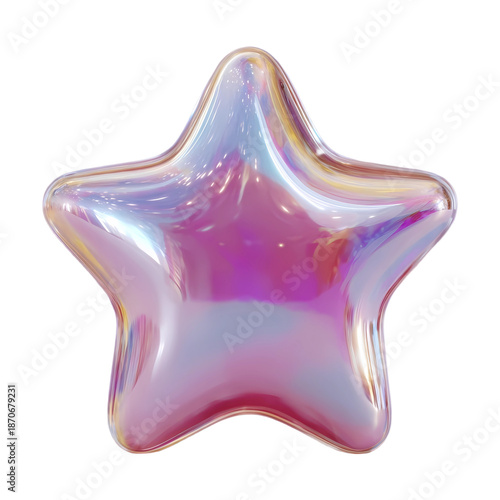 3d render of a star isolated on transparent background 