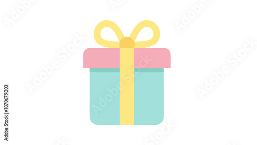 Gift Box with Ribbon and Bow.