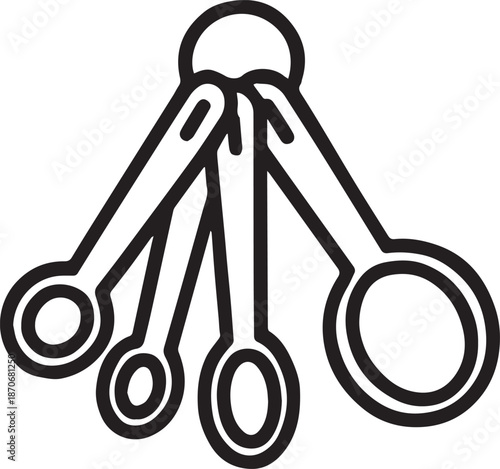 A set of sleek, minimalist measuring spoons.