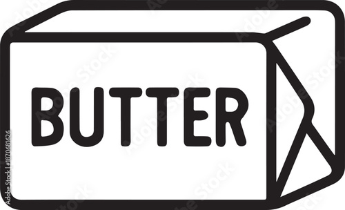 A close-up shot of a perfectly wrapped, rectangular butter, ready for culinary use.