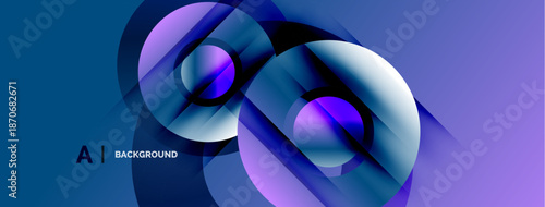Abstract fluid shapes, vibrant blue purple gradients. Modern design, dynamic composition, suitable background element.