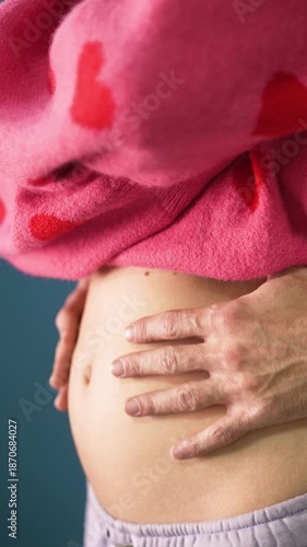 Wallpaper Mural Vertical Emotional Pregnancy Support Footage Man Holding Belly with Tender Gesture Torontodigital.ca