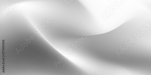 Silver background with metal mirror texture. Chrome gradient surface with simple abstract light ball.