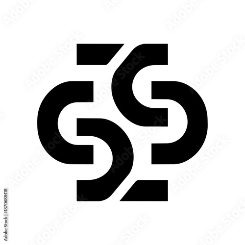 An abstract mirrored shape formed by flowing curves, expressing connection, continuity, and dynamic balance between opposing forces.