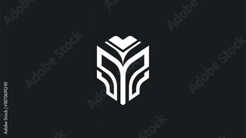 Abstract geometric logo design with a unique and modern aesthetic.