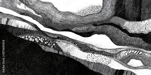 Abstract grunge sandstone strata pattern background texture. vintage geological rock fractures natural earth strata vector background.