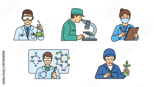 Scientists conducting research and experiments in a laboratory setting