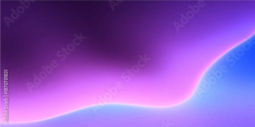 Abstract purple background with flowing light waves and smooth lines