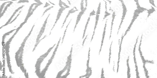 Modern abstract seamless gray tiger stripe pattern on a clean white background