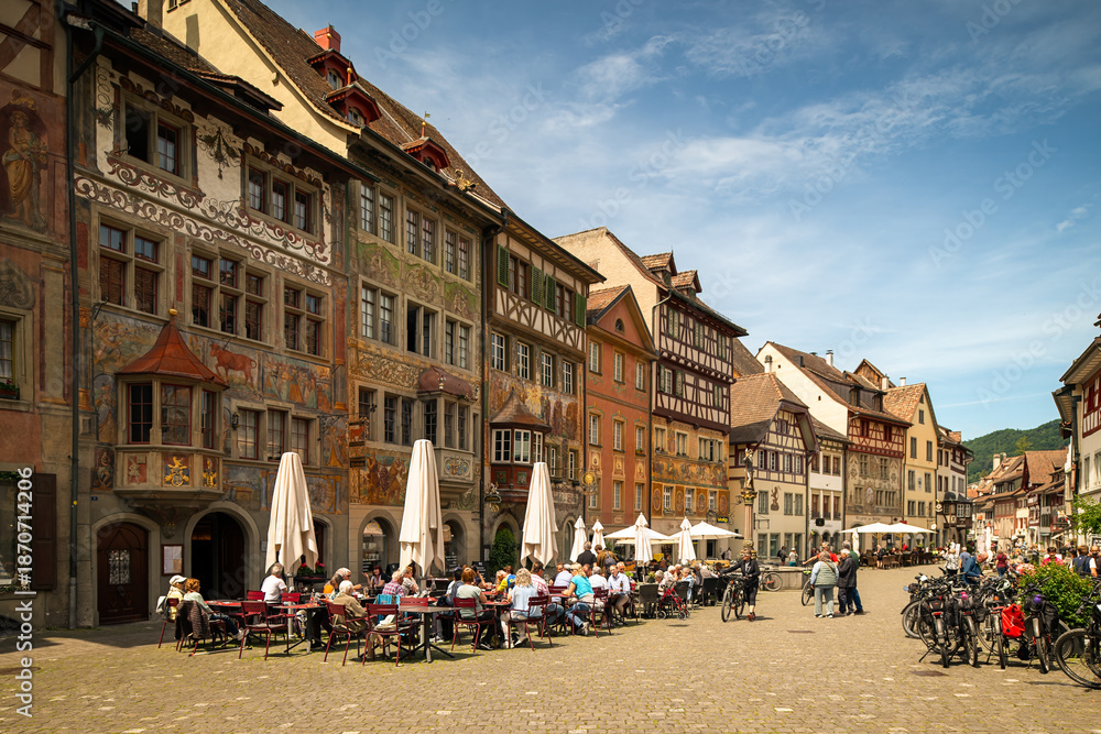 Obraz premium Historische Altstadt Stein am Rhein