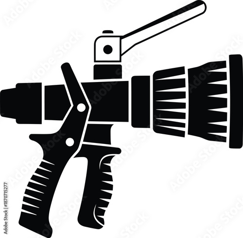 Spray Gun Paint Tool Black Silhouette Vector
