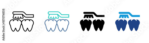 Oral Health icon set multiple style collection
