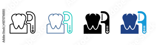 Dental Hygiene icon set multiple style collection