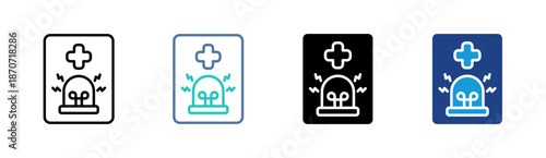 Emergency Alert icon set multiple style collection
