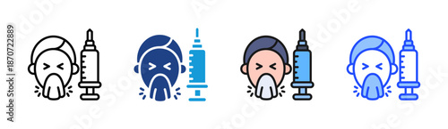 Sick Care icon set multiple style collection