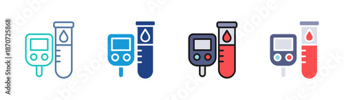 Health Test icon set multiple style collection