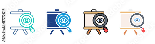 Health Seminar icon set multiple style collection