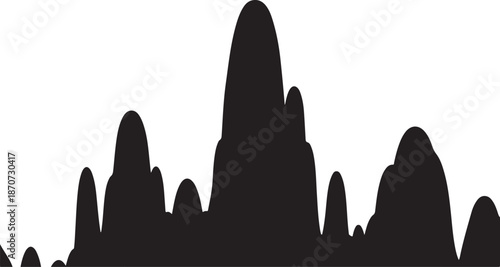 Black Silhouette of City Skyline at Night Time