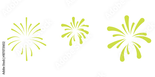 Fireworks Fourth of July.Set of fireworks with a red and blue stars and sparks . United states of america independence day fireworks. Red, blue fireworks for 4th of July