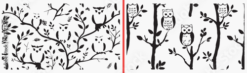 owl bird illustration, forest wildlife drawing, wise owl artwork, woodland bird design, hand drawn wildlife clipart, nocturnal owl illustration, stock forest artwork

