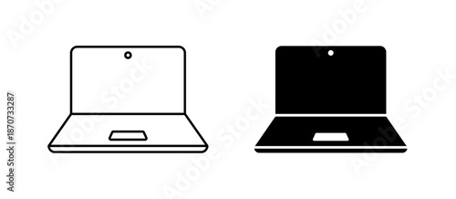 Laptop icon. Notebook symbol. Computer sign