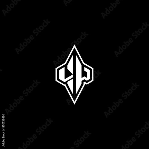 initial logo esport concept VW modern monogram gaming letter techno racing style design