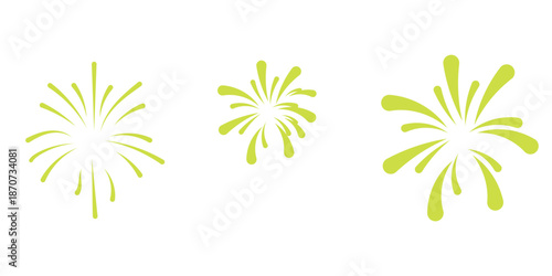 Fireworks Fourth of July.Set of fireworks with a red and blue stars and sparks . United states of america independence day fireworks. Red, blue fireworks for 4th of July