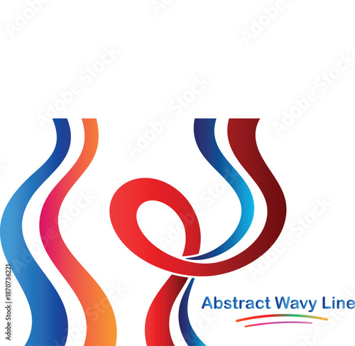 Colorful wavy line design