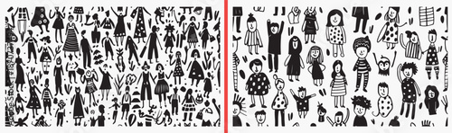 people character illustration, diverse portrait drawing, human face artwork, multicultural people design, hand drawn portrait clipart, varied character illustration, stock people artwork

