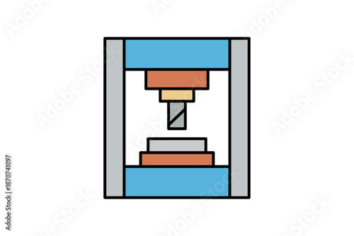 Prensa hidráulica industrial de precisión con broca metálica 