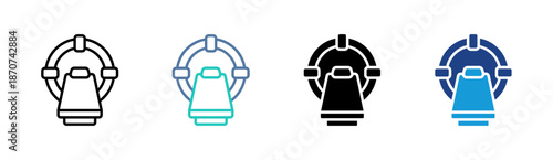 Bio Scanner icon set multiple style collection