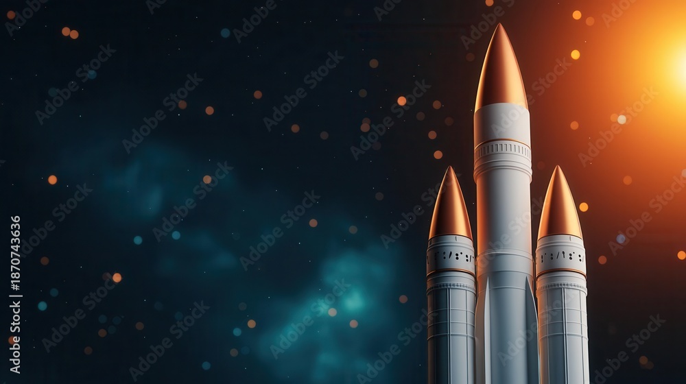 Fototapeta premium Factories producing reusable rocket components for costefficient space exploration